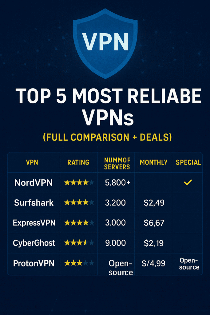 Top 5 Most Reliable VPNs for True Privacy and Speed